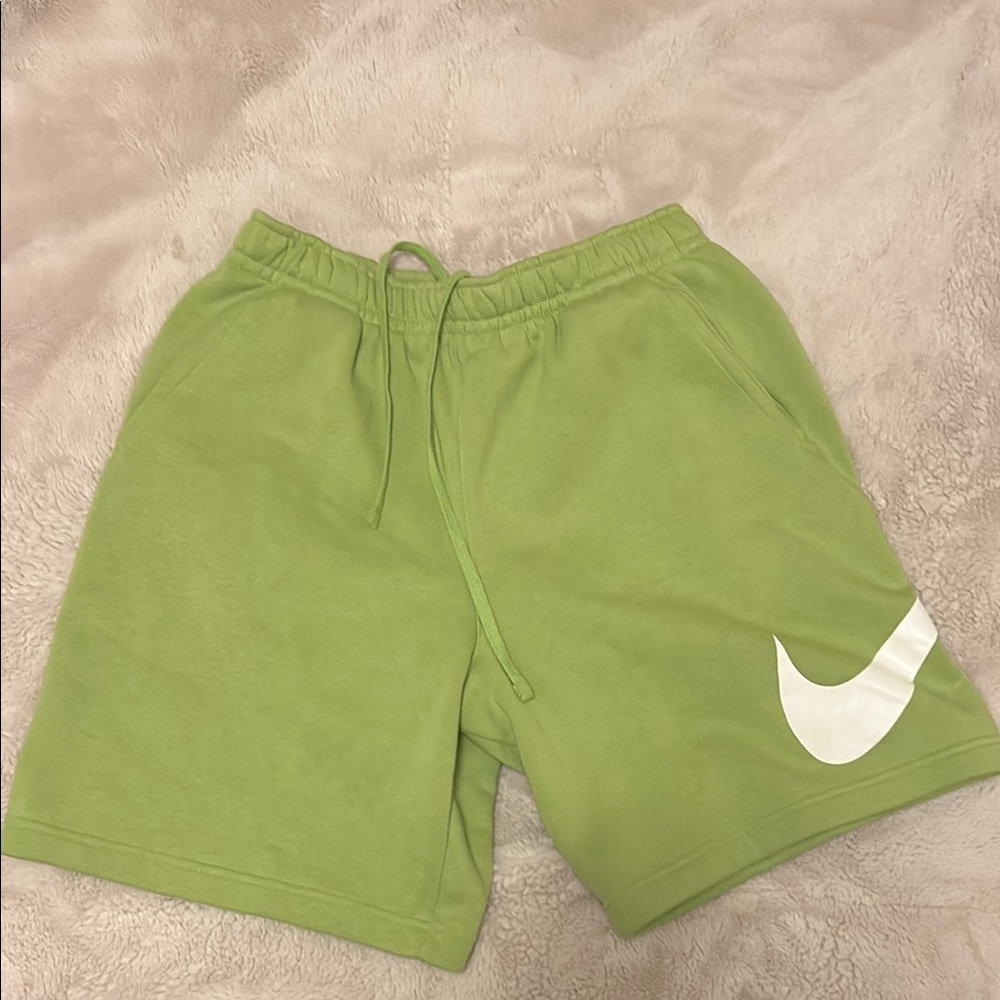 Nike Light Green Shorts with White Logo